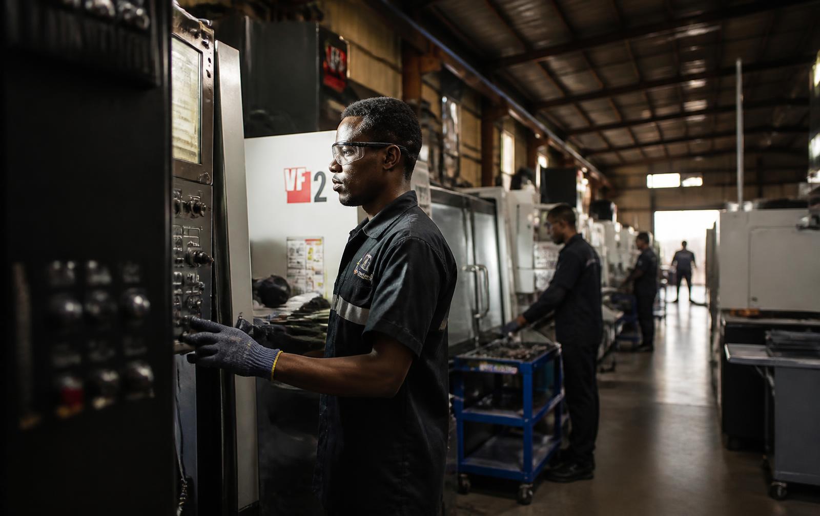 Modern African manufacturing facility with skilled workforce